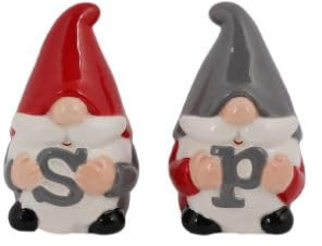 RA-HOMESTORE® New Red Painted Gonk Salt and Pepper Pots