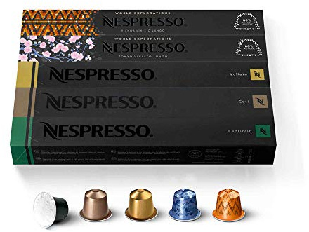 Nespresso Capsules Original Line, Mild Roast Blend Variety Pack, Mild Roast Coffee, 50 Count Coffee Pods