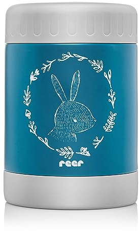 reer ColourDesign Edelstahl-Warmhaltebox | 300 ml | Thermobox | Wärmebehälter | Thermodose für Babys & Kinder | dunkelblau