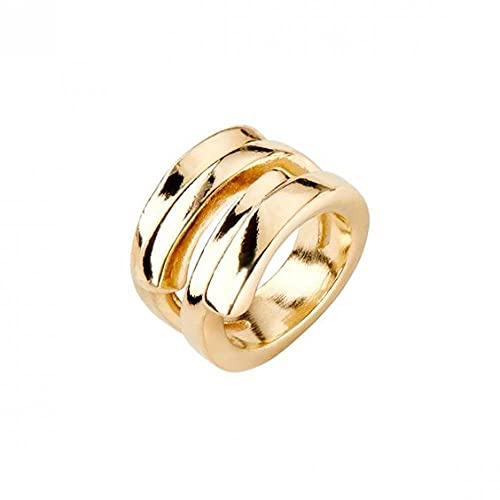 UNO de 50 - Anillo Colección Indonesia para Mujer, 18k, Color Oro, Talla 15, Fabricado en España