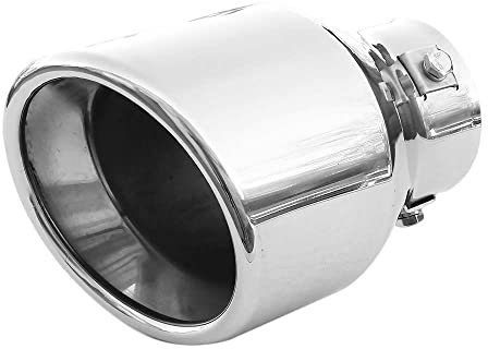 Auspuffblende Endrohr Endstuck Auspuff Blende Schalldampf Sportauspuff Universell Schalldampf Sport Tuning Optik Edelstahl Rund von 44mm bis 55mm