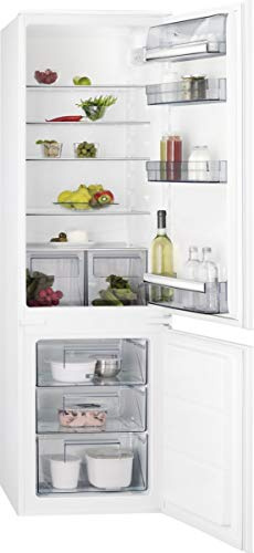 AEG SCB618F6TS A++ built-in fridge/freezer combination, niche height: 178 cm, 253 L, towing door technology, NoFrost, TwinTech, Frostmatic, Flexi-Space