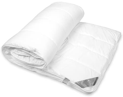 FAM Home Piumino Matrimoniale 4 Stagioni 220x240 cm Microfibra Letto 150/160 Lavabile Fabbricato in Europa I Piumone Composto di 2 Coperte Separate