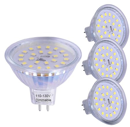 ukzboss MR16 LED spot Light 120V Dimmable 5W 6000K Daylight gu5.3 Bulb 400LM Replace 50W Halogen Bulb for Flood Light mr16 Fixture