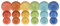 Tognana Kaleido, Servicio de platos para 6 persona, 18 piezas, porcelana, multicolor