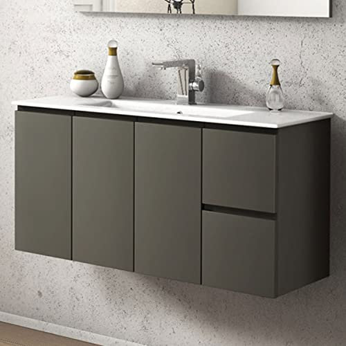 Yellow shop - Mobile bagno sospeso 100 cm 3 ante 2 cassetti con lavabo - specchiera con luce led (opz.) Baden House GIULIA Talpa (Mobile con lavabo)