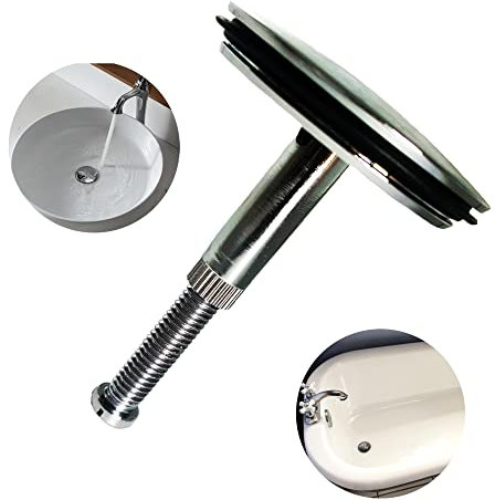 LIANCHEN Tappo Antiruggine per Vasca tappo di ricambio per vasca tappo di Scarico Cromato in Ottone Massiccio del Bagno Bacino per Lavabo Cucina Bagno Il diametro di 43 mm （Gamma di altezza: 50-55 mm）