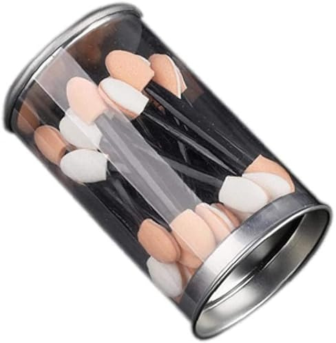 PULABO Dual Sided Eyeshadow Brush 30piece Portable Sponge Tipped Oval Makeup Applicator Tools for Eyeshade Convenient