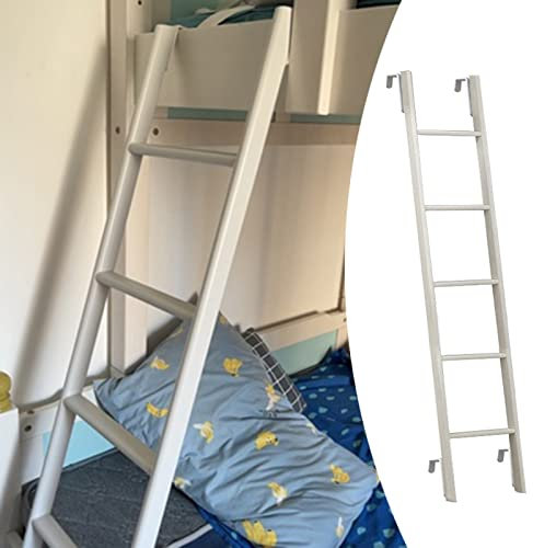 Hochbettleiter Weiße Etagenbettleiter - 116cm/ 130cm/ 140cm/ 150cm Groß, Einstellbarer Ersatz Zwei Bett Bunk Leiter für Wohnmobil Wohnheim Wohnmobil, Wohnmobil, Metallrahmen (Size : 150cm/59)