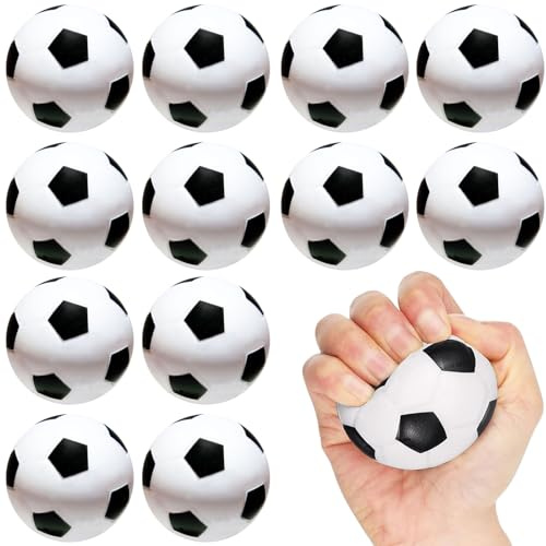 12 Stück Schaumstoffbälle,Mini Sportbälle,Kinderspielzeug,Schaum Sportbälle,Schaumstoff Fußball,Weich und Bequem Lindert Angst,Anti Ängste Spielzeug Linderung Entspannung für Kinder und Erwachsene