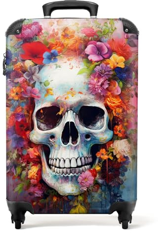 NoBoringSuitcases.com® Handgepäck, Hartschalenkoffer mit TSA Schloss, Trolley, Reisekoffer, Carry on, Rollkoffer, Klein oder Mittelgroß Mehrfarbig