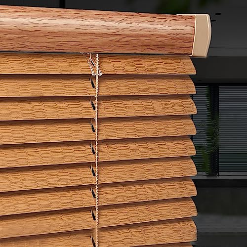 Sh000ad Tenda Veneziana in Alluminio con Effetto Legno,Tende Veneziane in Metallo di Alluminio,Tende per Finestre,Veneziane da Interno per Privacy e Protezione,Larghezza x Altezza (100x130cm)