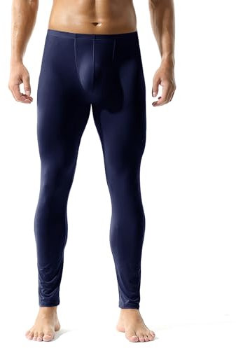 QiaTi Enge Lange Unterwäsche für Männer Sexy Lange Hosen Sexy Enge Unterwäsche Weiche Kompressionsunterwäsche für Männer Leggings Hosen