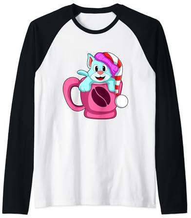 Katze Kaffee Tasse Raglan