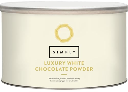 SIMPLY Luxury White Hot Chocolate Powder (1kg) | Suitable for Vegetarians, Halal & Nut-Free