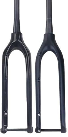 QAINKUN Bike Forks Carbon MTB Rigid Fork MTB 29 27.5 26 Thru Axle 15 * 100mm Tapered Carbon Fiber Cycling Mountain Bike Bicycle Rigid Fork Mtb Forks(26 Tapered Matte)