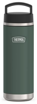 THERMOS ICON BEVERAGE BOTTLE 0,71l, grün/forest mat, Thermosflasche Edelstahl 710ml, isolierte Trinkflasche, 18 h heiß / 24 h kalt, spülmaschinenfest, absolut dicht, BPA-frei