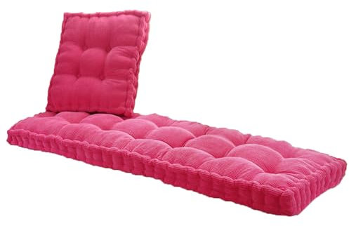 xinwanhong Sitzkissen Bank Outdoor, 10 cm dick, Pink Rosa, 50x50cm