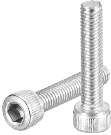 QUARKZMAN 50 Stück M5-0,8x25 Zylinderschrauben mit Innensechskant Zylinderkopfschrauben Edelstahl 304 Vollgewinde Innensechskantschraube Befestigungselemente für Maschinen
