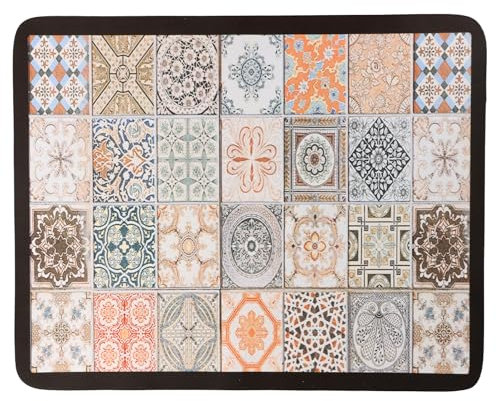 Amexo Tappetino scolapiatti, per macchina da caffè, scolapiatti, in silicone, assorbente, per cucina, bancone bar, 40 x 50 cm