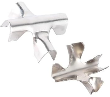 Generisch 100 Stück Drahtseilklemme, Kreuz-Seilklemme, Edelstahl Seilklemme für 3mm-3.5mm Drahtseile