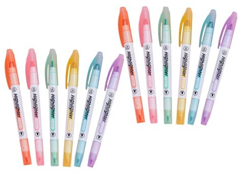 NAMOARLY 12st Doppelseitiger Textmarker Whiteboard-radiergummis, Großpackung Doppelköpfiger Textmarker Bürozubehör Textmarker Für Das Büro Desktop-dekoration Tafelschwamm Planke Plastik