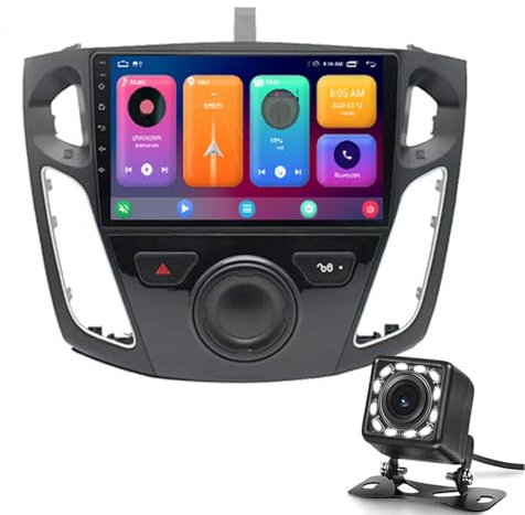 Auto Radio Android Stereo Per Ford Focus 3 2011-2015 Integrato In Wireless Carplay Android Auto Radio, Bluetooth Audio Ricevitore Da 9 screen Gps Navi Backup Camera Wifi Fm Rds Swc(Size:M2:1+32GB)