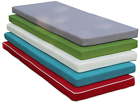 Kissen für Gartenbank, rutschfest, Reißverschluss, 5 cm dick, weiches Sitzkissen für 2- und 4-Sitzer-Bank, ideal für Terrassenmöbel, Schaukel, Innen- und Außenbereich