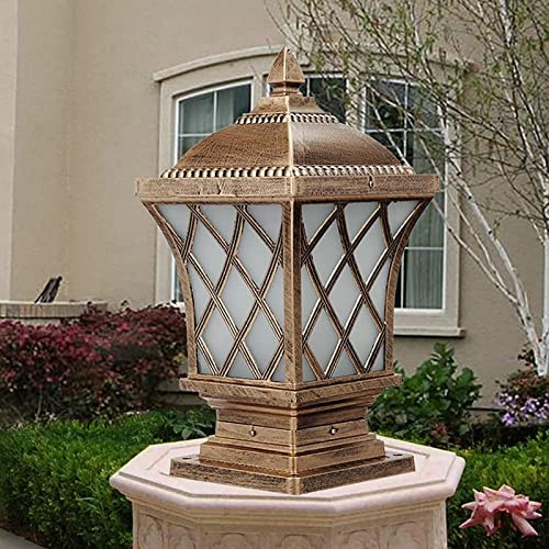 Lampione da Giardino, Stile Industriale, Lampada da Esterno a Tenuta stagna, E27, in Alluminio, per Recinzione, Stigma