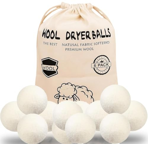 12 Stück Trocknerbälle für Wäschetrockner, 1,2 zoll/3cm Trocknerbälle für Daunenjacken Nehmen Sie eine Beutel mit, Wiederverwendbar, Wäsche zu Reduzieren Trocknungszeit, Verringern Falten und Tangle