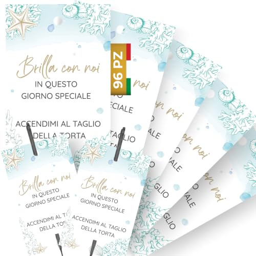 Etichette Scintille Luminose Matrimonio 96pz MADE IN ITALY (ES-02)