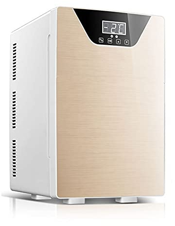 wanghaiyanBD Mini Fridge Portable Cooler & Warmer, 20L Car Refrigerator Freezer DC 12V / AC 220-240V with Three-Core Cooling System for Skincare and Food