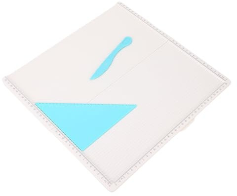 Aoaoy ABS Plastic Scoring Board, Planche de Pliage 320x320 Mm avec Outil Triangulaire pour L'Artisanat en Papier, Assiette de Notation pour Enveloppe de Carte, Artisanat Photo