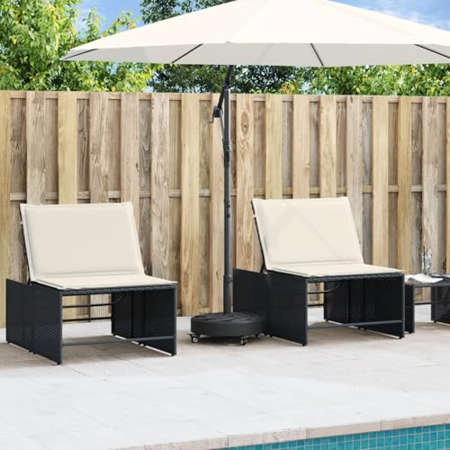 Gecheer Heavy Duty Parasol Base with Wheels - Black, 45x41cm, Fits 38/48mm Poles, Outdoor Stability Model4007979