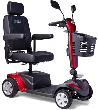 Atlas 6 MPH Road Legal Mobility Scooter Class 3 (Red)
