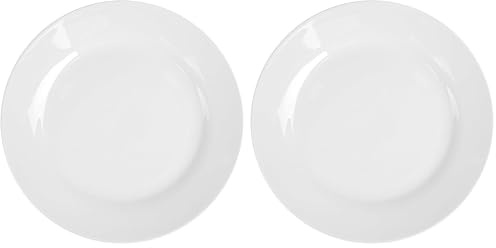 García de Pou Assiettes Plates 24 Cm Blanc Porcelaine - 6 unités (Lot de 2)