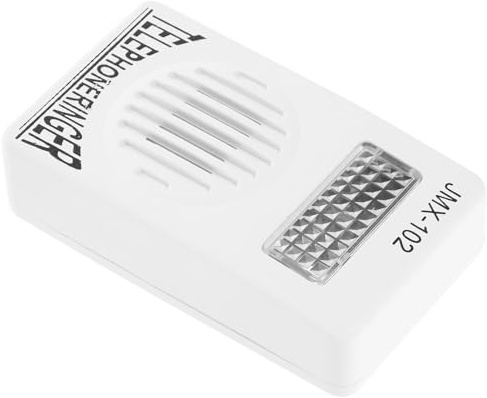 Amplificador de Timbre de Teléfono Fijo de Pp Blanco Compacto | Amplificador de Volumen del Timbre de Teléfono Fijo, Aumento de Sonido para Línea Fija, Diseño Compacto