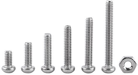 Coffret de 230pcs M2 Assortiment Vis Boulon Tête Fraisée Bombée Allen Hexagonale Creuse Filetage Complet avec Ecrous en Acier Inoxydable 304