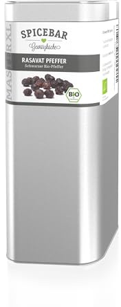 Spicebar Gewürzküche Schwarzer Pfeffer ganz, 400g in Premium BIO Qualität, für die Mühle geeignet