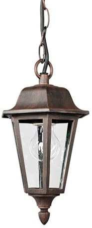 Ceiling Light Outdoor 'Lamina' (Antique, Vintage) in Brown Made of Aluminium (1 Light Source, E27) from Lindby | Pendant Lighting, Outdoor Light