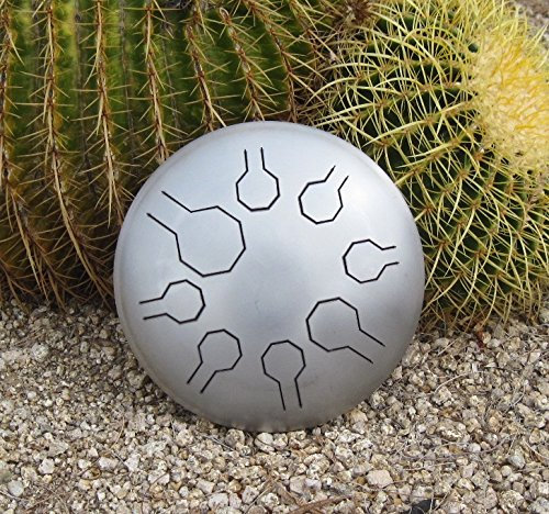 Edelstahl Mini-Vibe – 25.5 Cm - Natural - 8 Notes in Cosmic Scale/Handpan, Steel Tongue Drum
