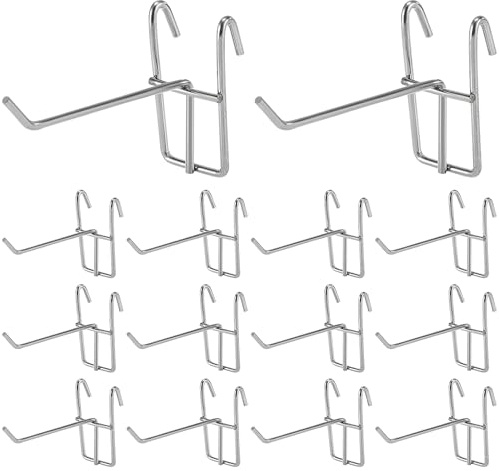 DOITOOL 30 Pièces Crochets pour Panneaux Perforés, Crochets Muraux pour Organiser Outils Établi Rayonnages de Magasins pour les Garages (10cm in length)