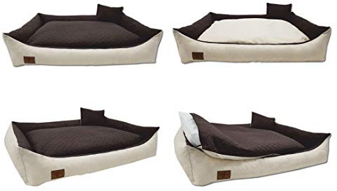 Odolplusz XXL Hundebett 120x90cm - Abnehmbarer, wasserdichter Bezug - Bequemer Hundekorb für große & mittelgroße Hunde - Waschbar & Robust