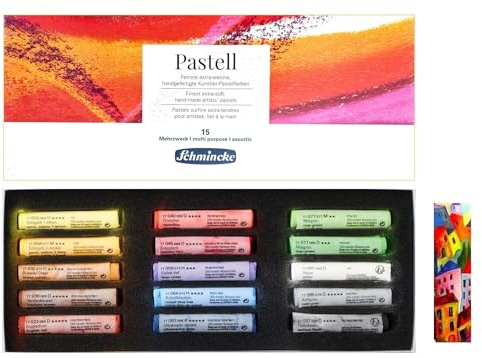 Schmincke Soft Pastel Cardboard Box Set - 15 Stick. General Selection