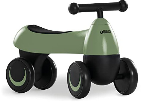 hauck Baby Rutscher 1st Ride Four, Rutschauto ab 18 Monate bis 25 kg, 4 Räder EVA, Ergonomisch, Kippsicher, mit Lenkereinschlagsbegrenzung, Kinderfahrzeug für Indoor & Outdoor (Matt Green)