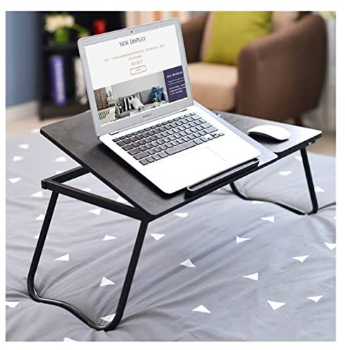 Laptop-Tisch Computertisch Einstellbarer Laptoptisch Tragbarer Folding Laptop Stand Schreibtisch Betttisch Schlafzimmer Home Office Tray Table Lerntisch Arbeitstisch für das Heimbüro ( Color : Noir )