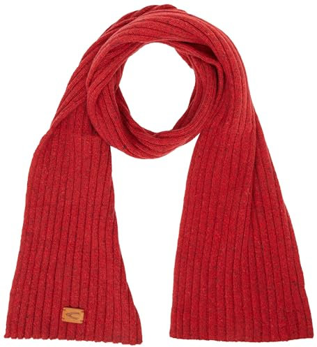 camel active Herren Strickschal mit Merinowolle Rot, menswear-OS