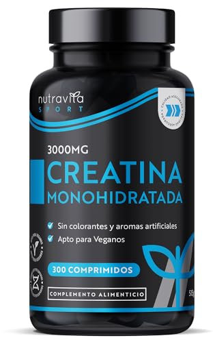 Nutravita Creatin Monohydrat 3000mg, 300 Kreatin Tabletten Ersatz für 100 Tage Vorrat, Erhöht die körperliche Leistung bei Schnellkrafttraining (EFSA) Creatine für Männer und Frauen Kreatin Monohydrat