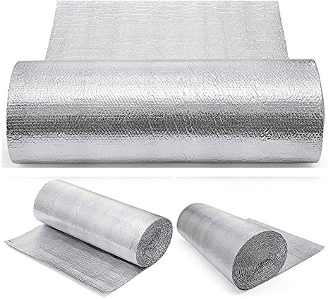 Isolante Termico Riflettente Foglio isolante termoriflettente doppia bolla di alluminio kit di isolamento porta garage autoadesivo per soppalco pavimento parete camper capannone barca riscaldamento t
