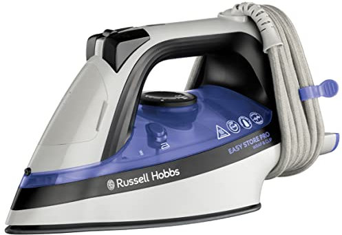 Russell Hobbs Ferro da Stiro a Vapore - Con Aavvolgicavo salvaspazio - 2400 W, Colpo di Vapore Extra da 180 g, Serbatoio dell'acqua da 320 ml, Piastra in Ceramica, Funzione Autopulente, 26730-56